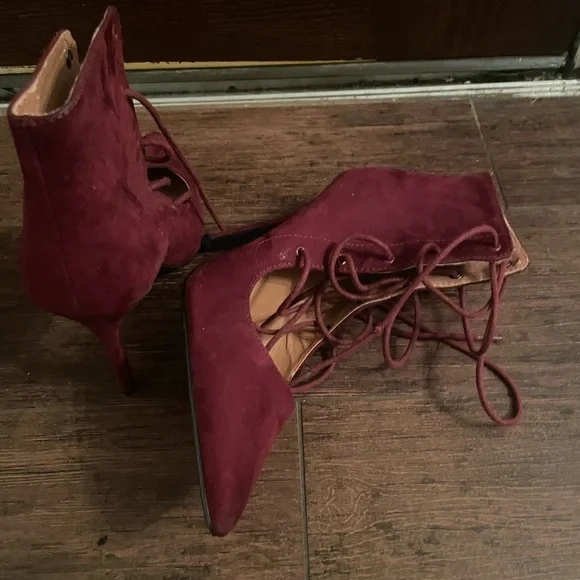 Charlotte Russe Shoes Charlotte Russe Burgundy Heeled Boots